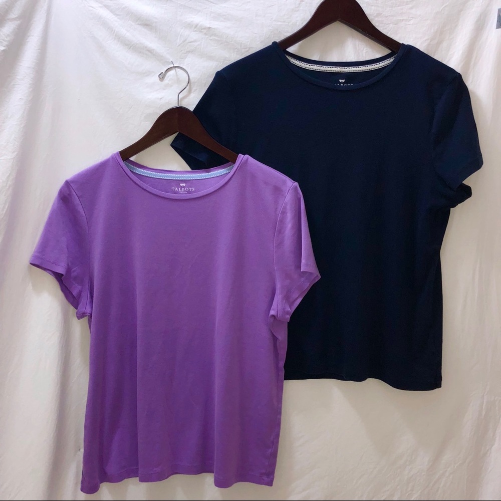 Set of two Talbots Scoop-neck Short Sleeve Tees